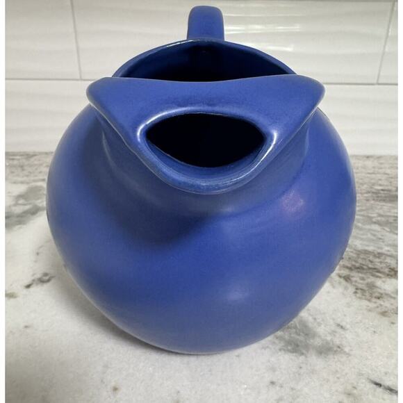 Vintage Rare MCM Camark Cobalt Blue Heavy Pottery Pitcher - Picture 6 of 9